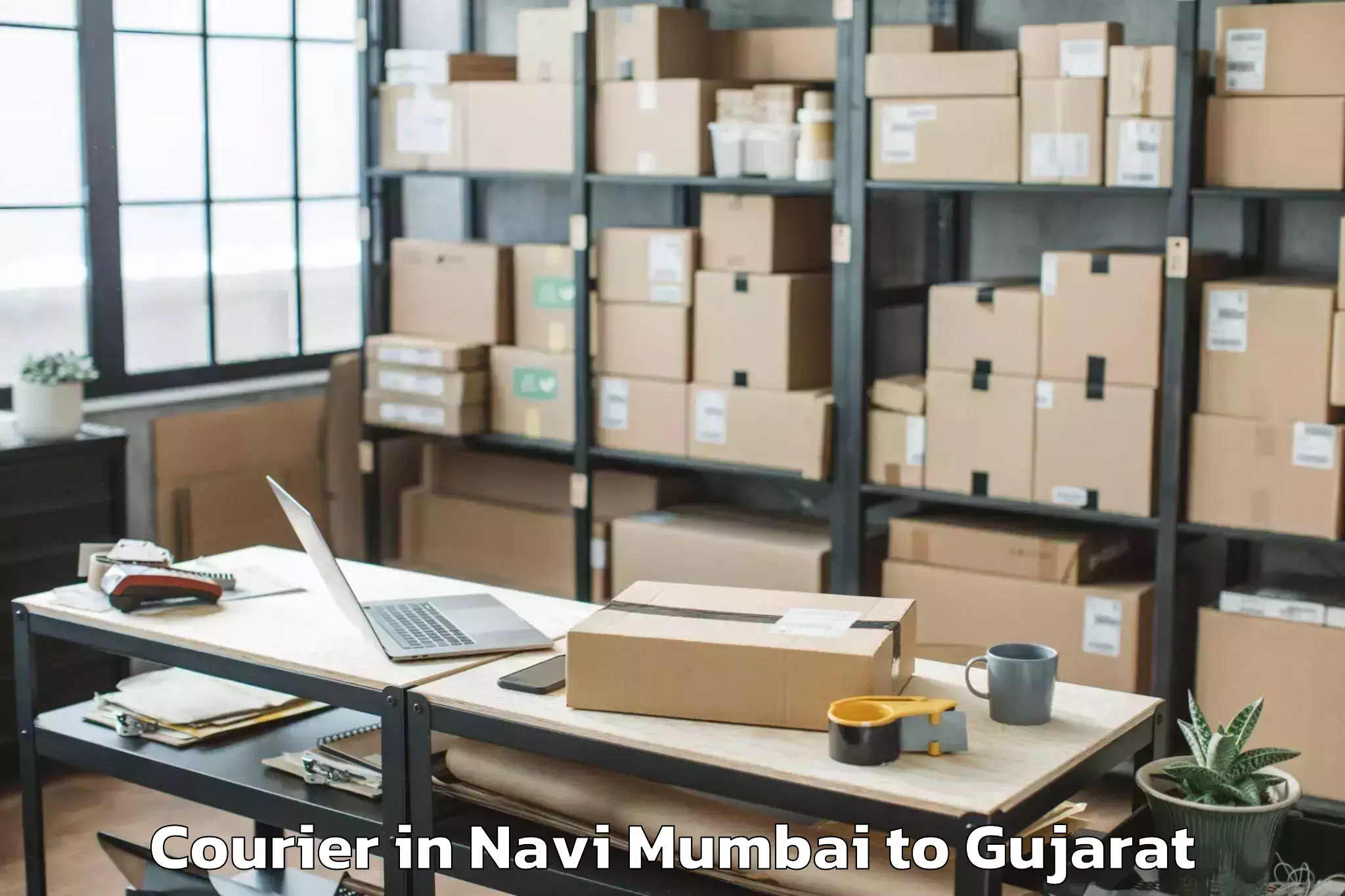 Get Navi Mumbai to Karnavati University Gandhinag Courier